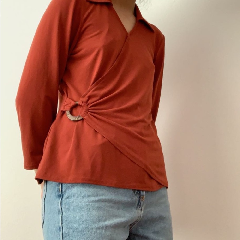 Studio I Collared Brooch Shirt